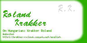 roland krakker business card